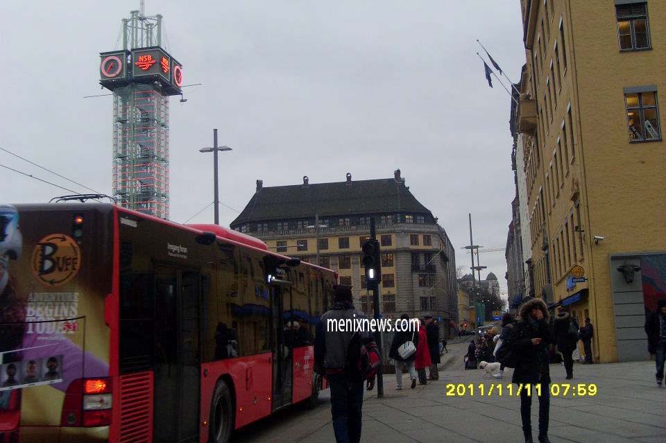 Bus umum yang ada di Oslo.
